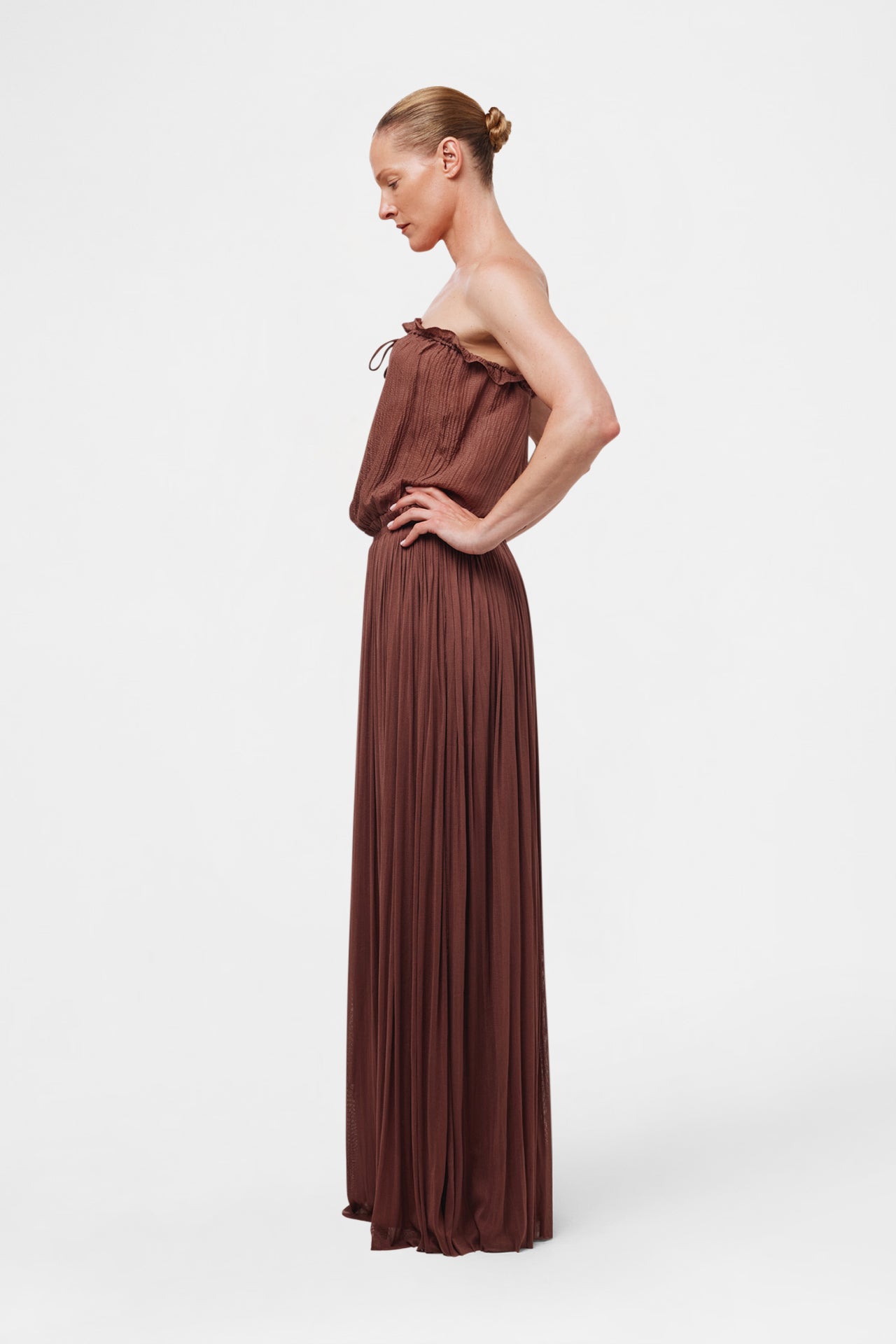 Brown Silk Tulle Skirt