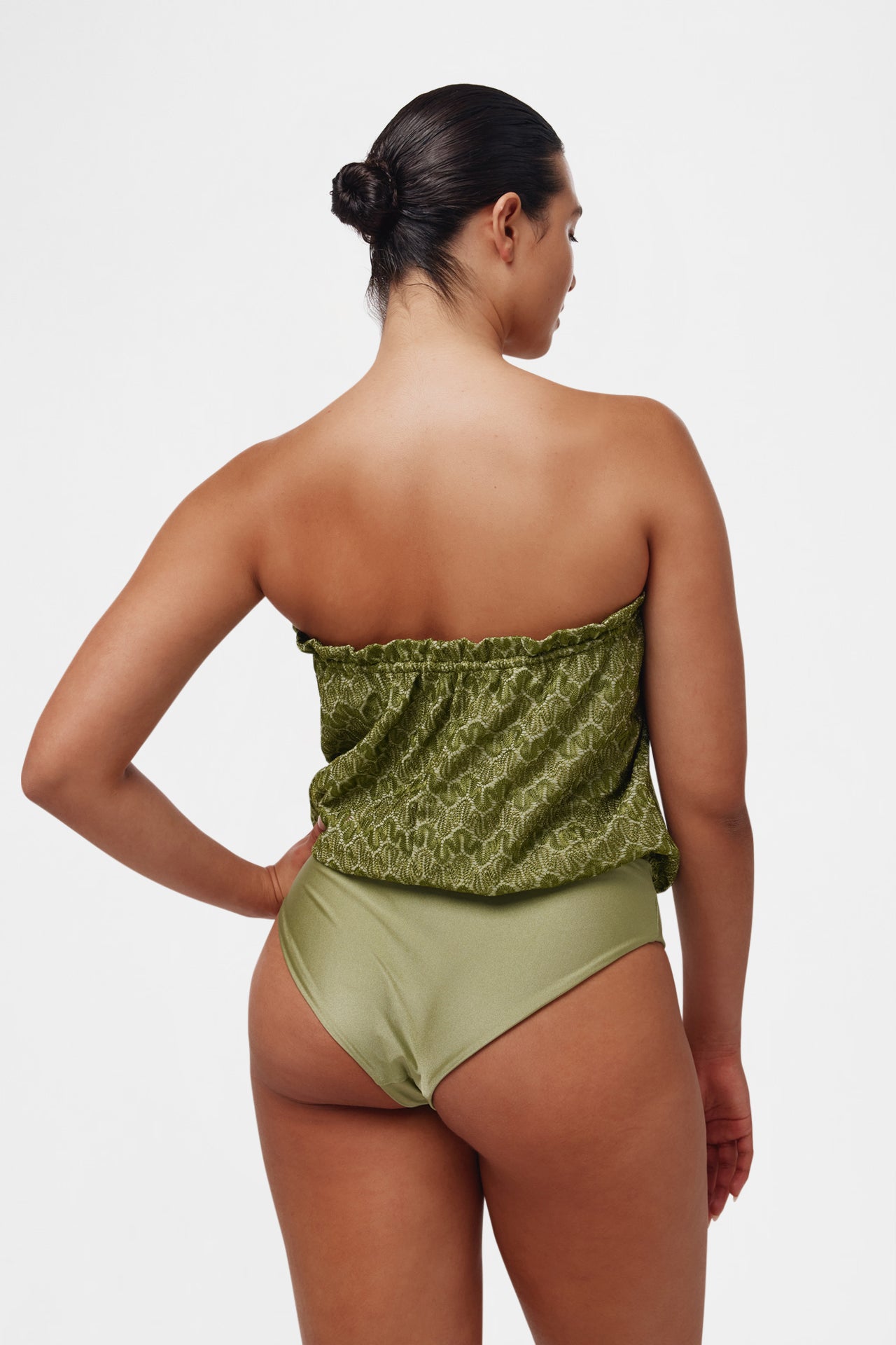 Cactus Knit Bandeau Swimsuit