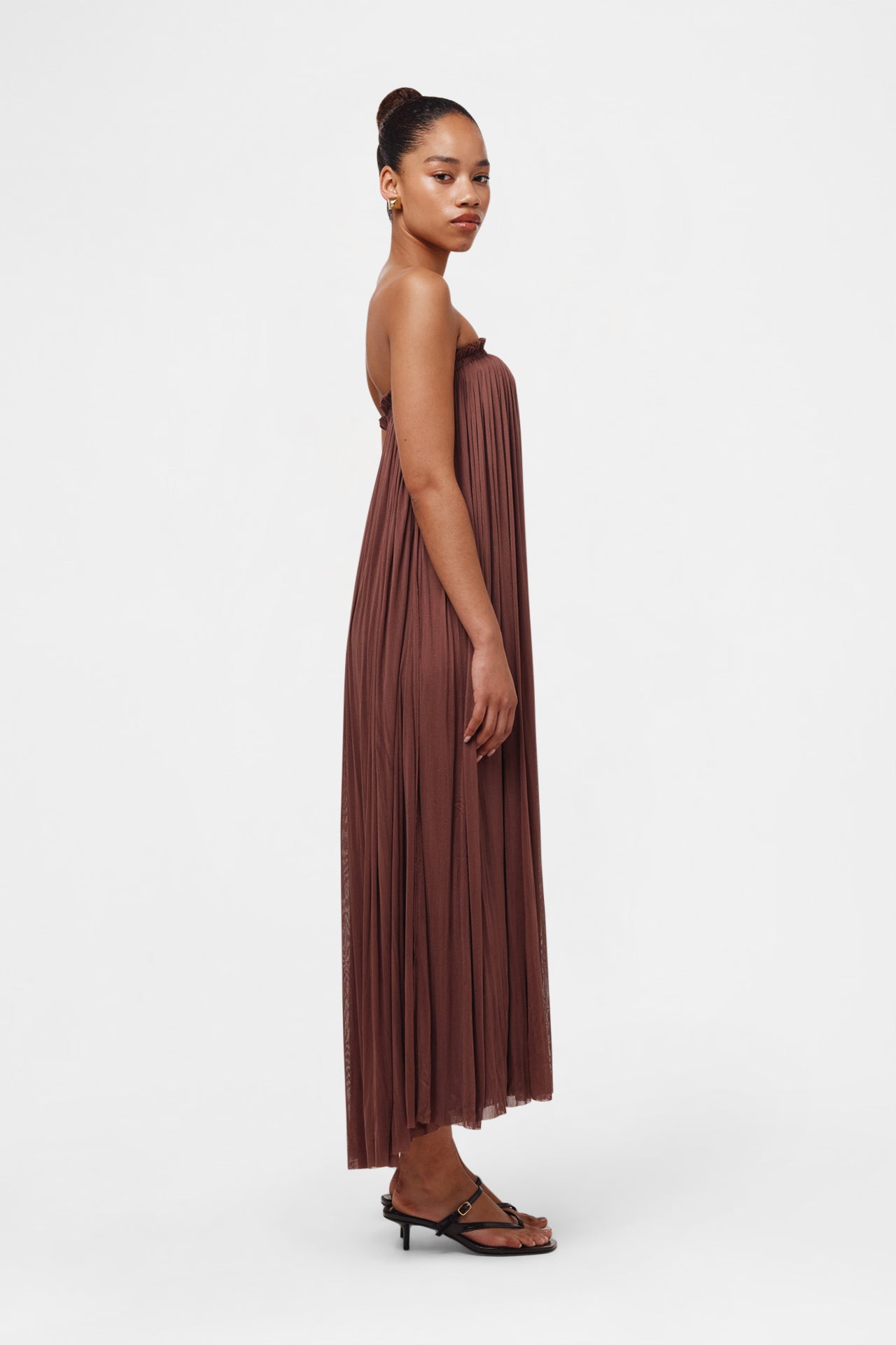 Brown Silk Tulle Skirt