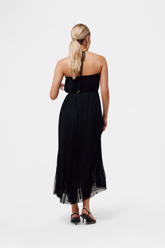 Black Silk Tulle Skirt