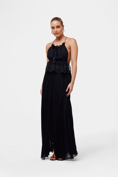 Black Silk Tulle Skirt, floor-length 100% Grade 6A mulberry silk tulle, image 5, HANNE BLOCH