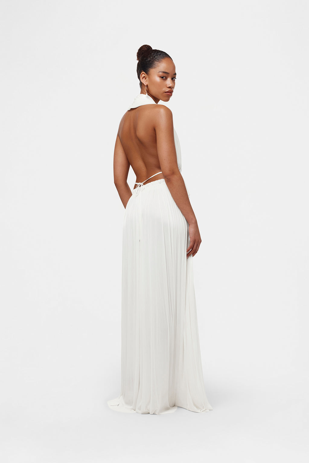 White Silk Skirt & Top Set