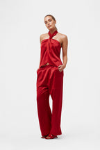 Red Satin Trousers