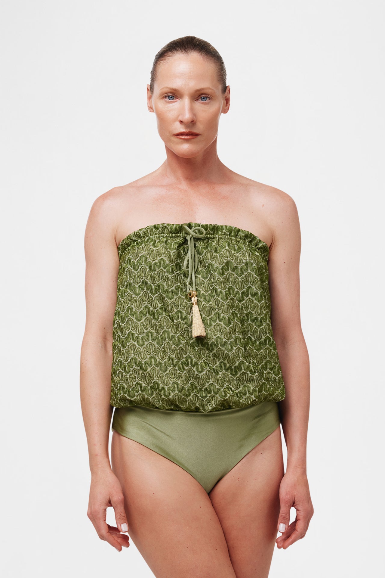 Cactus Knit Bandeau Swimsuit