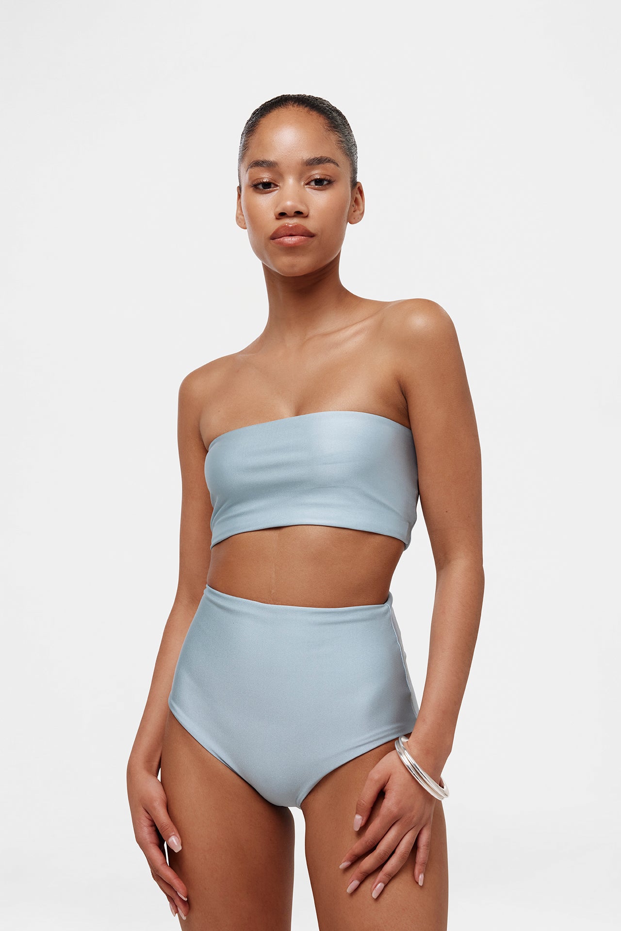 Ice Blue Bandeau Top