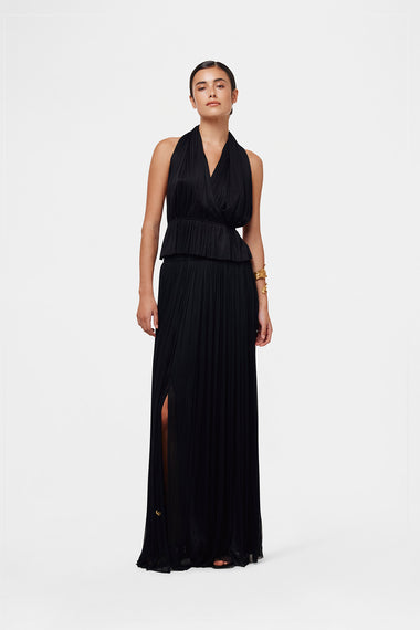 Black Silk Tulle Set, skirt and top in 100% Grade 6A mulberry silk, HANNE BLOCH