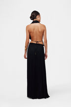 Black Silk Tulle Skirt & Top Set