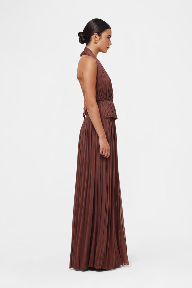 Brown Silk Tulle Skirt