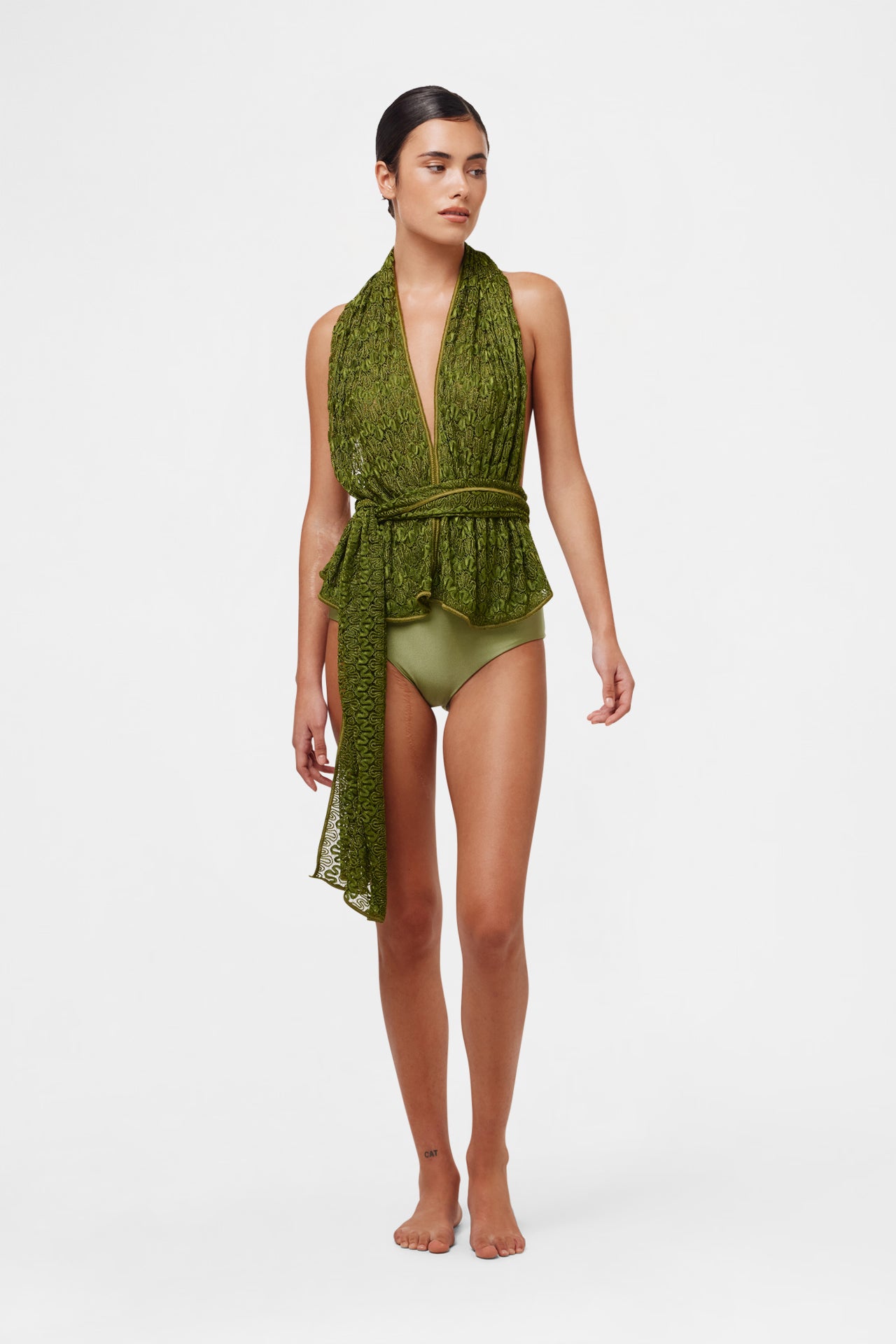 Cactus Knit Scarf Set   /   Top