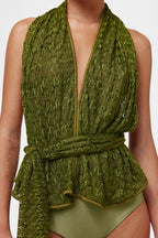 Cactus Knit Scarf Set   /   Top
