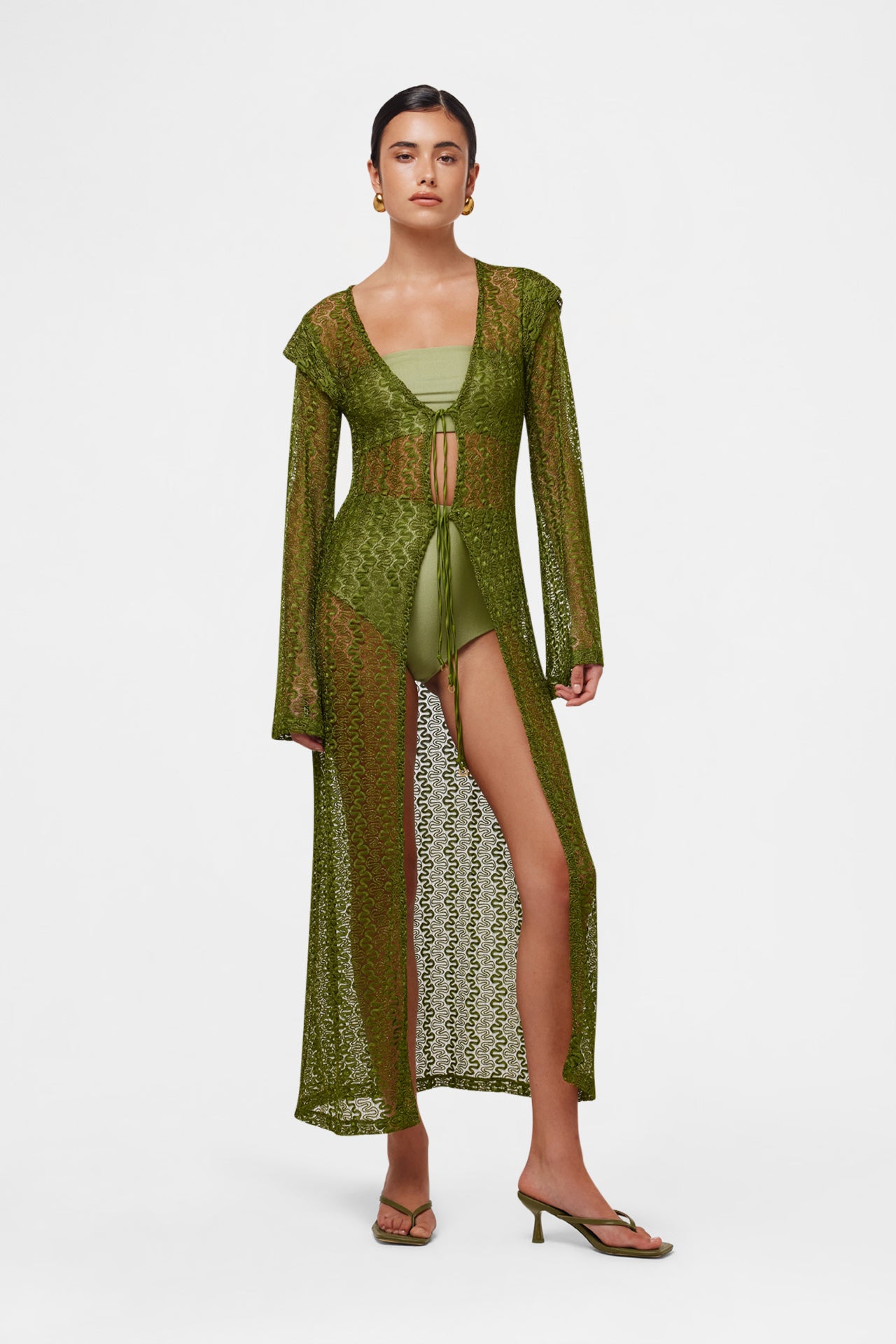 Cactus Knit Kaftan, one-size Italian knit, image 7, HANNE BLOCH