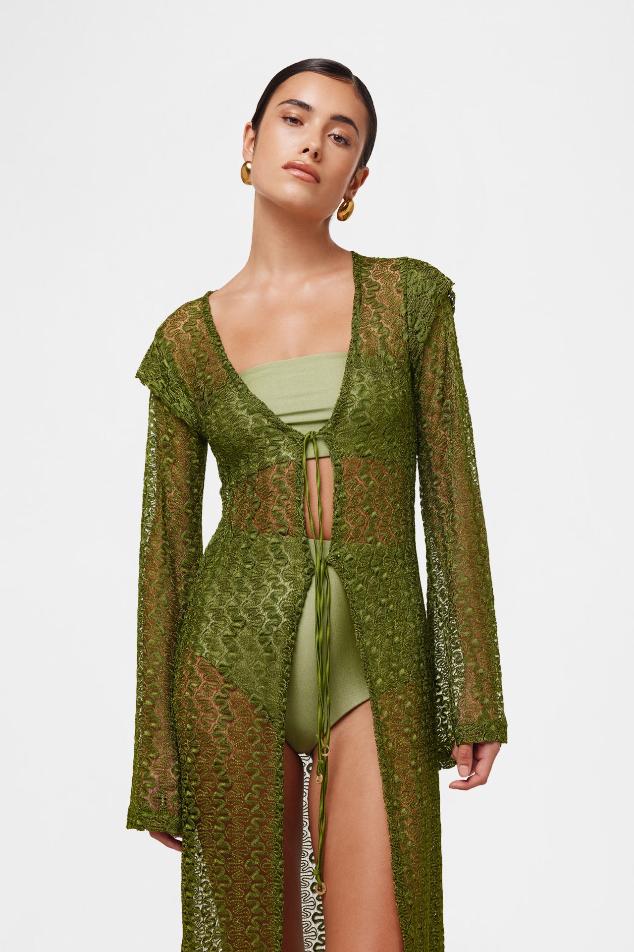 Cactus Knit Kaftan, one-size Italian knit, image 6, HANNE BLOCH