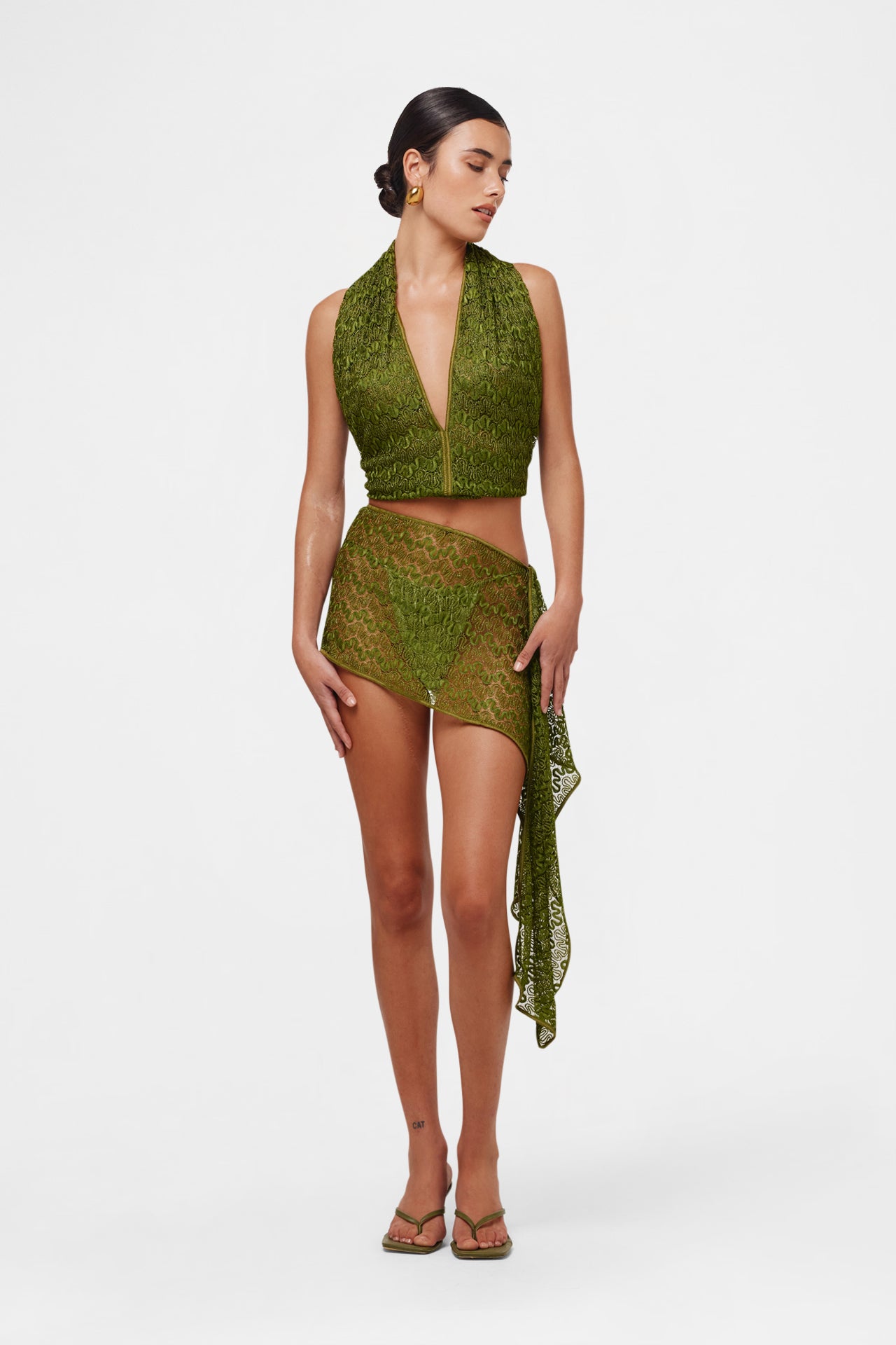 Cactus Knit Scarf Set   /   Top