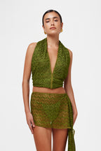 Cactus Knit Scarf Set   /   Top