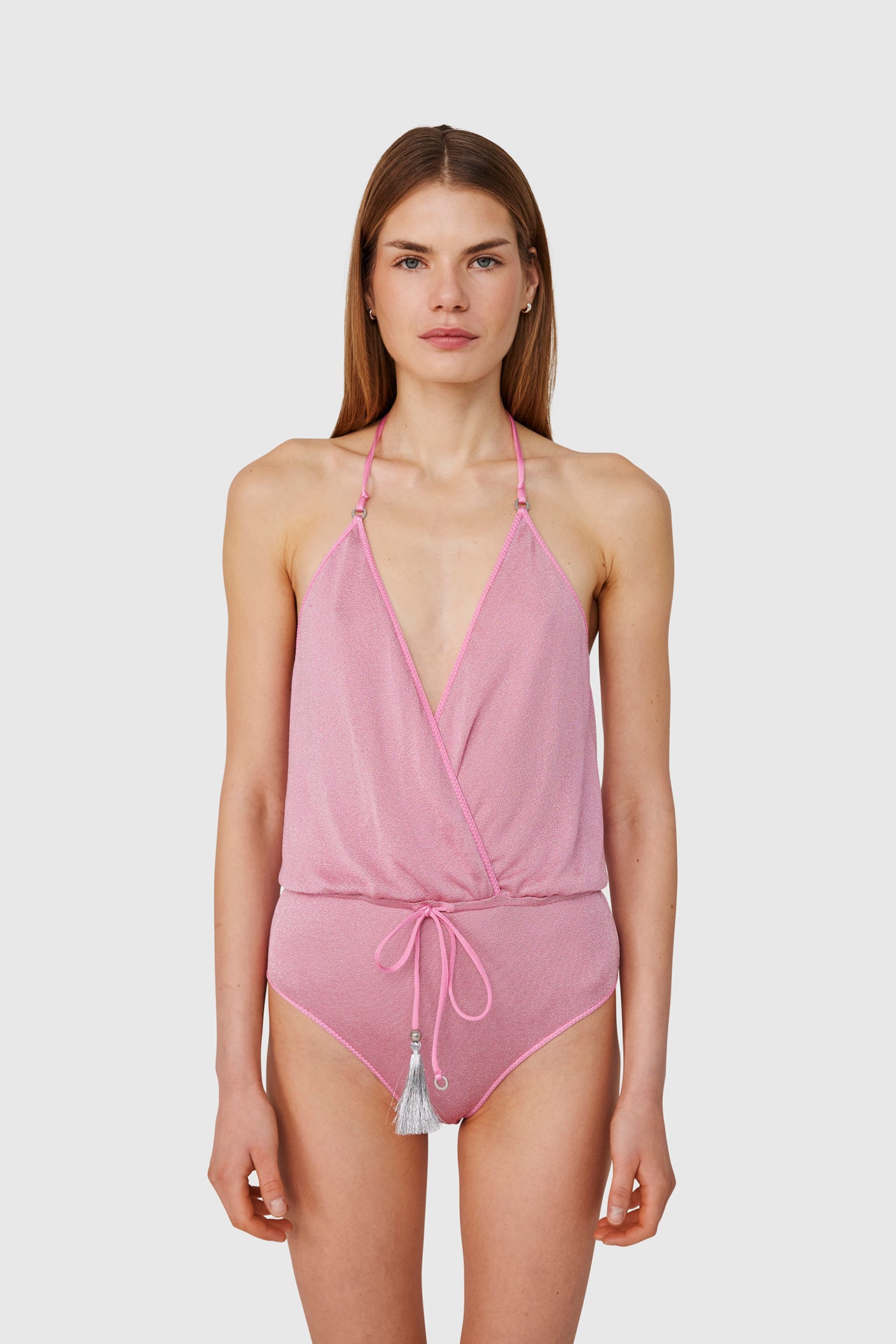 BubbleGum Glitter V-Swimsuit