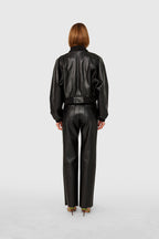 Vegan Leather Eyelet Trousers