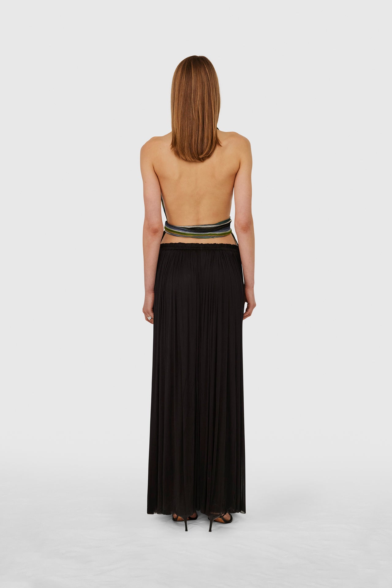 Black Silk Tulle Skirt