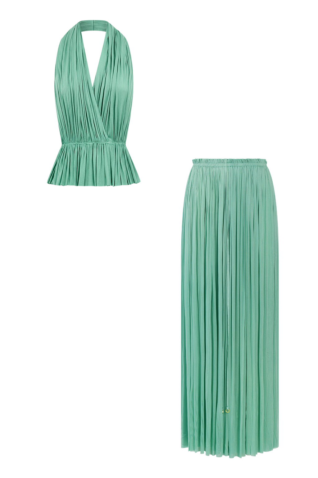 Ocean Silk Tulle Top & Skirt