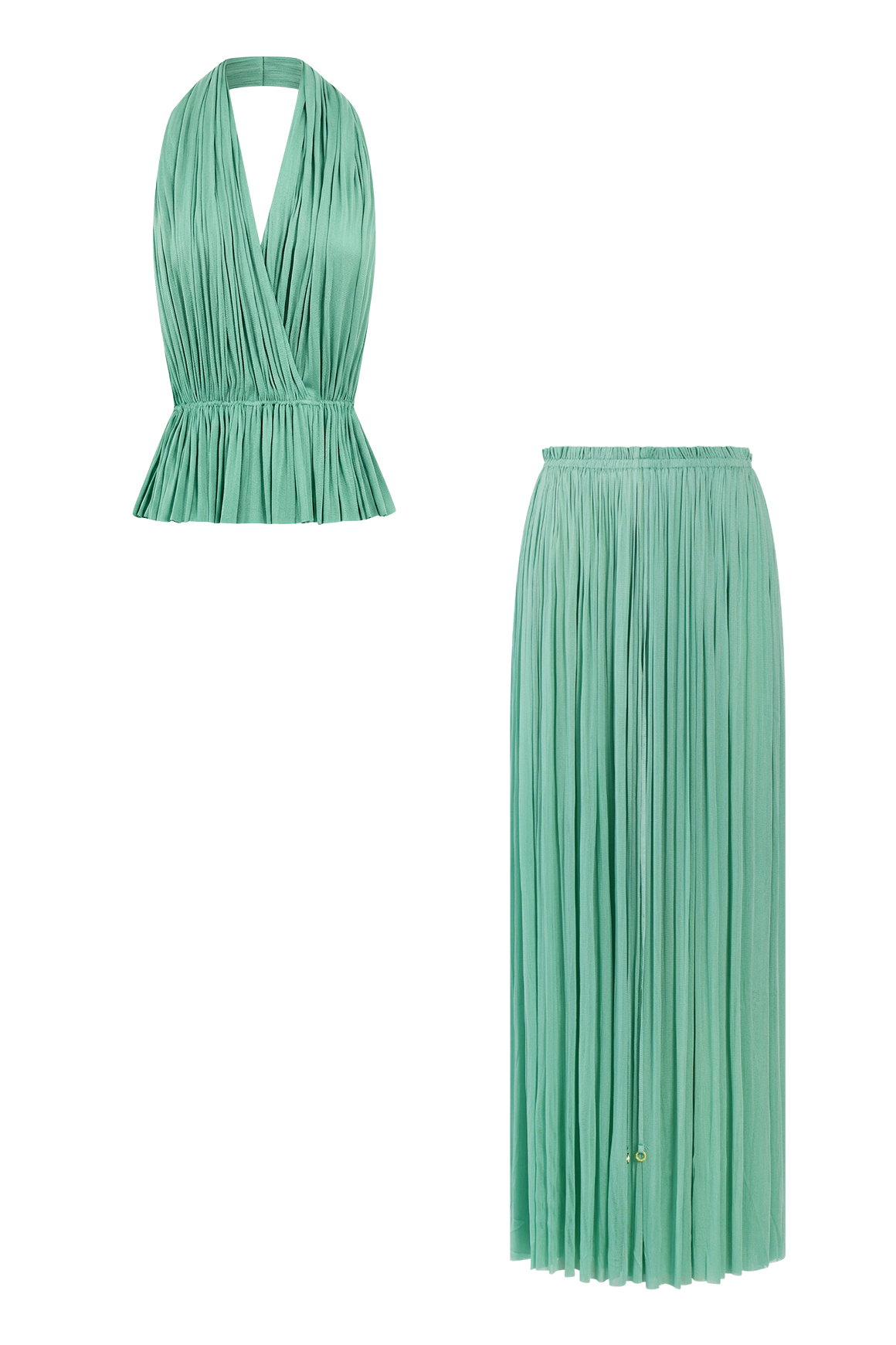 Ocean Silk Tulle Top & Skirt