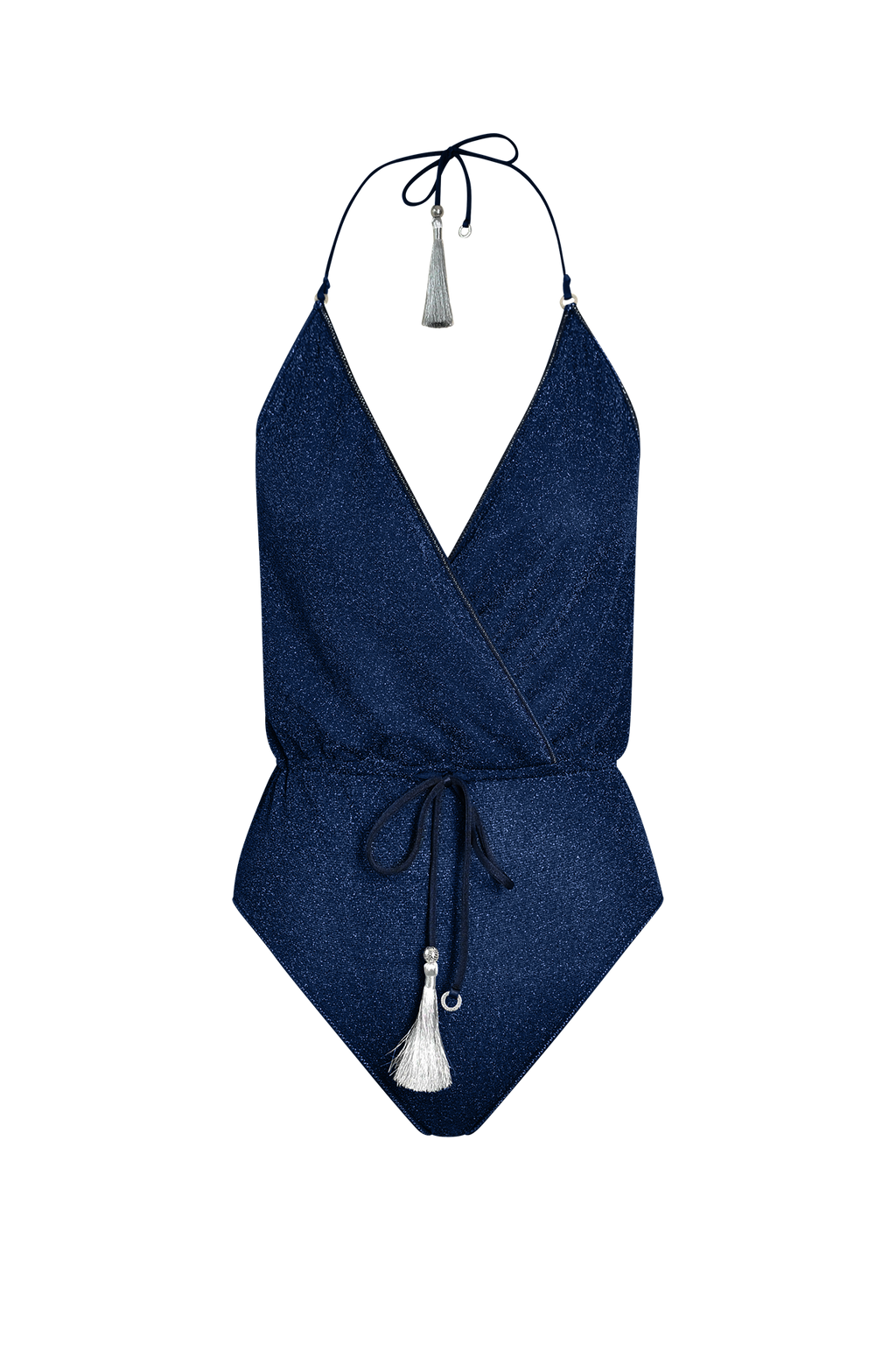 Ocean Blue Glitter V-Swimsuit