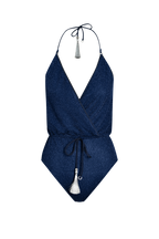 Ocean Blue Glitter V-Swimsuit