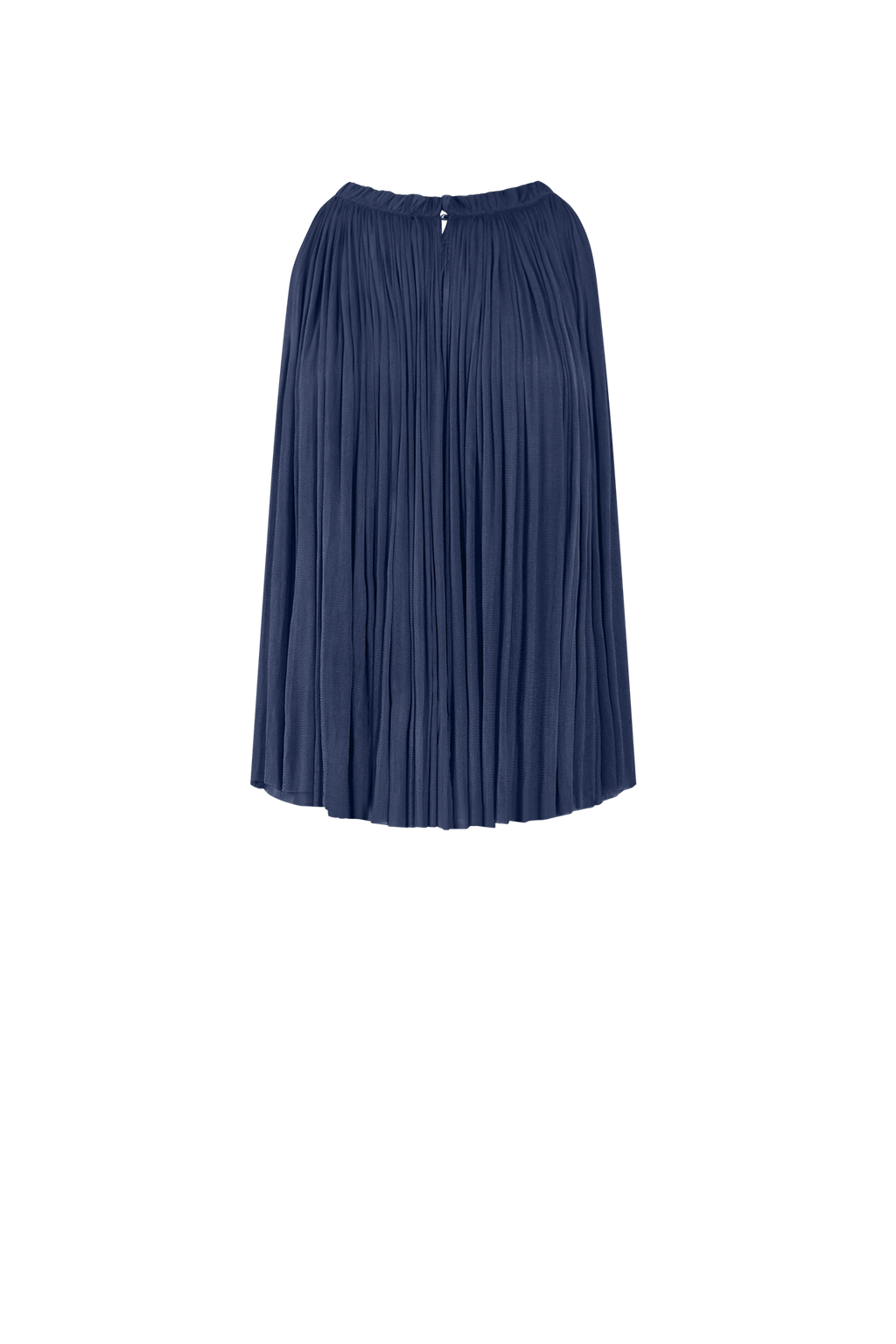 Ocean Blue Silk Tulle Halter Top