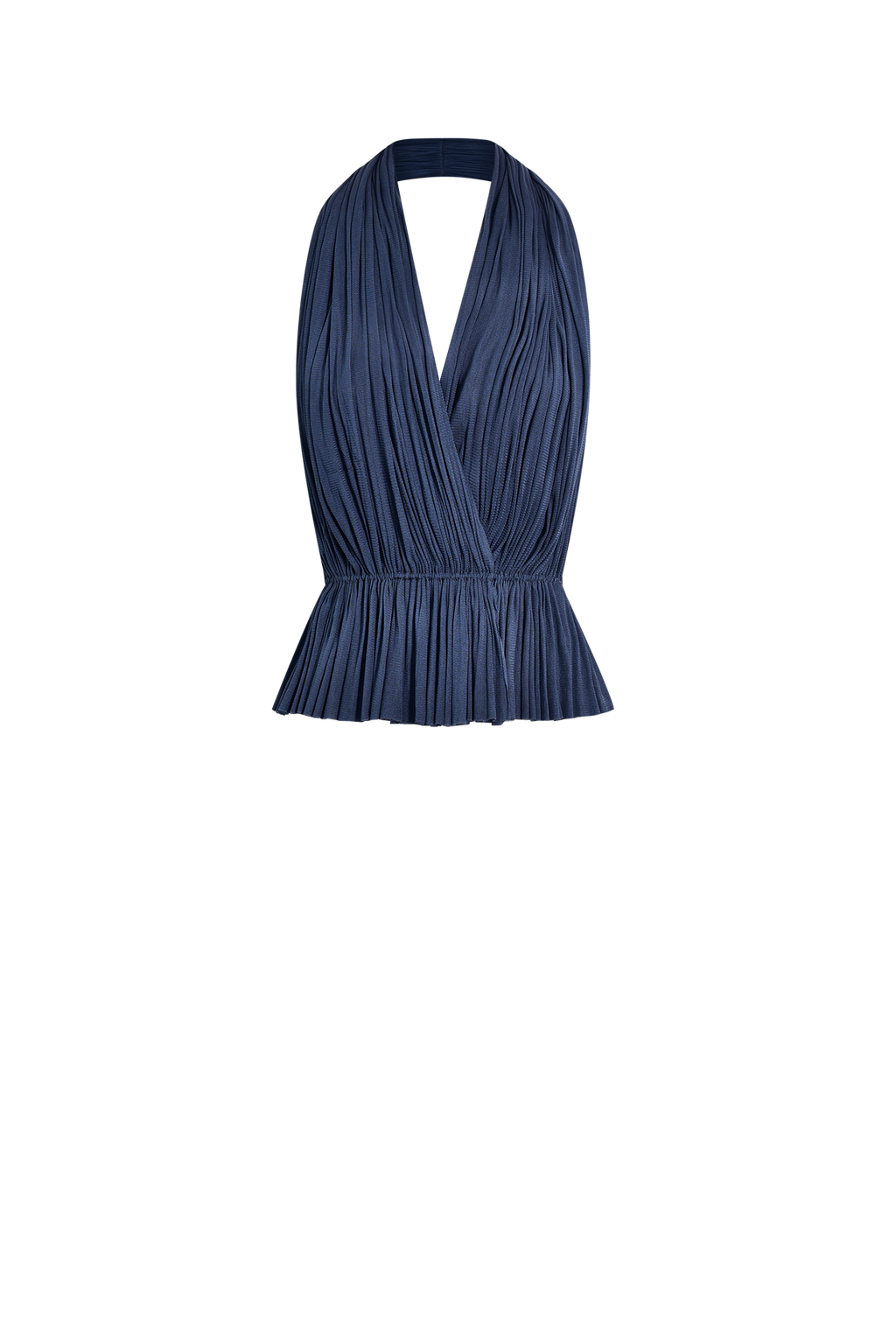 Ocean Blue Silk Tulle Top