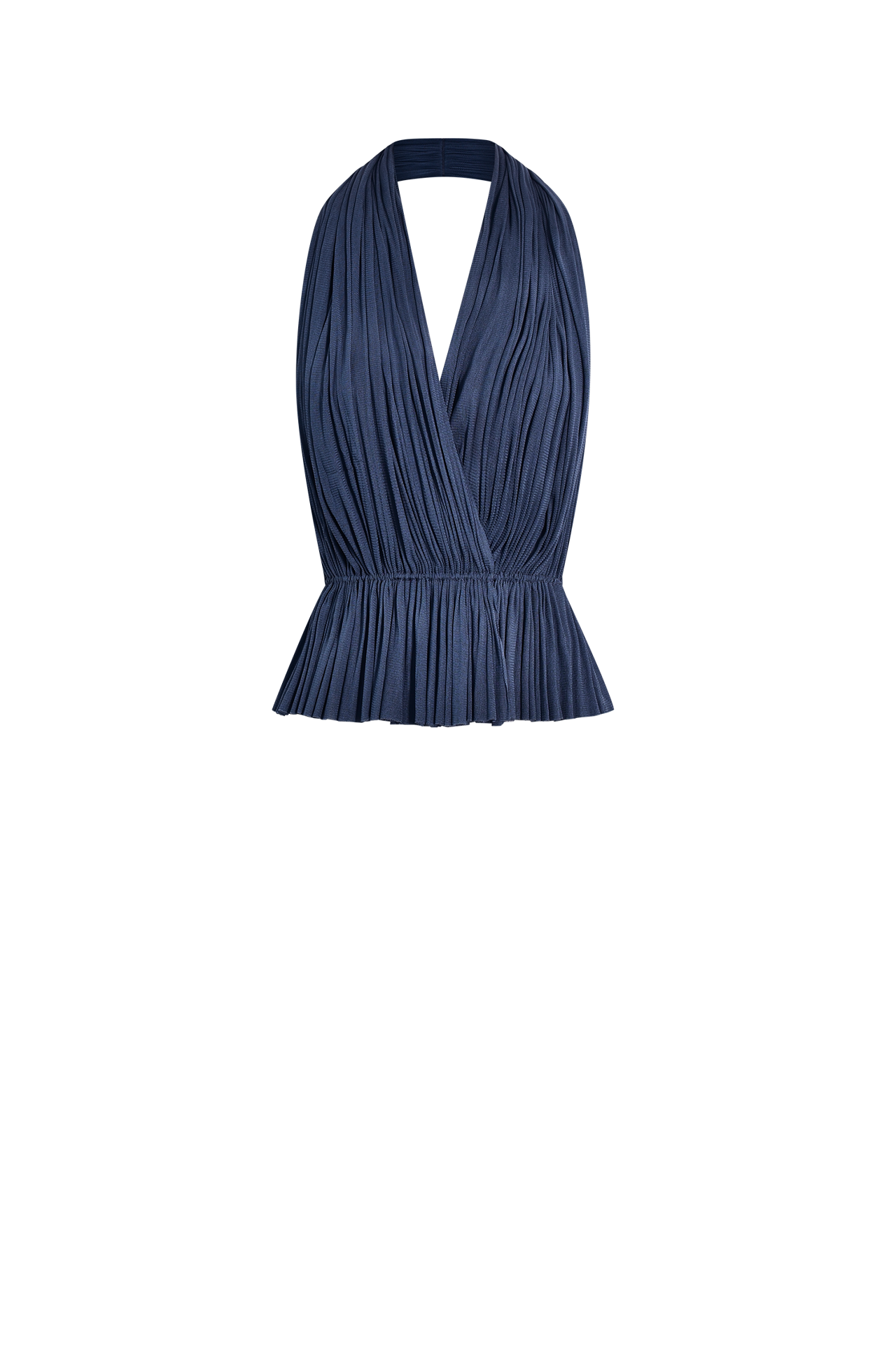 Ocean Blue Silk Tulle Top