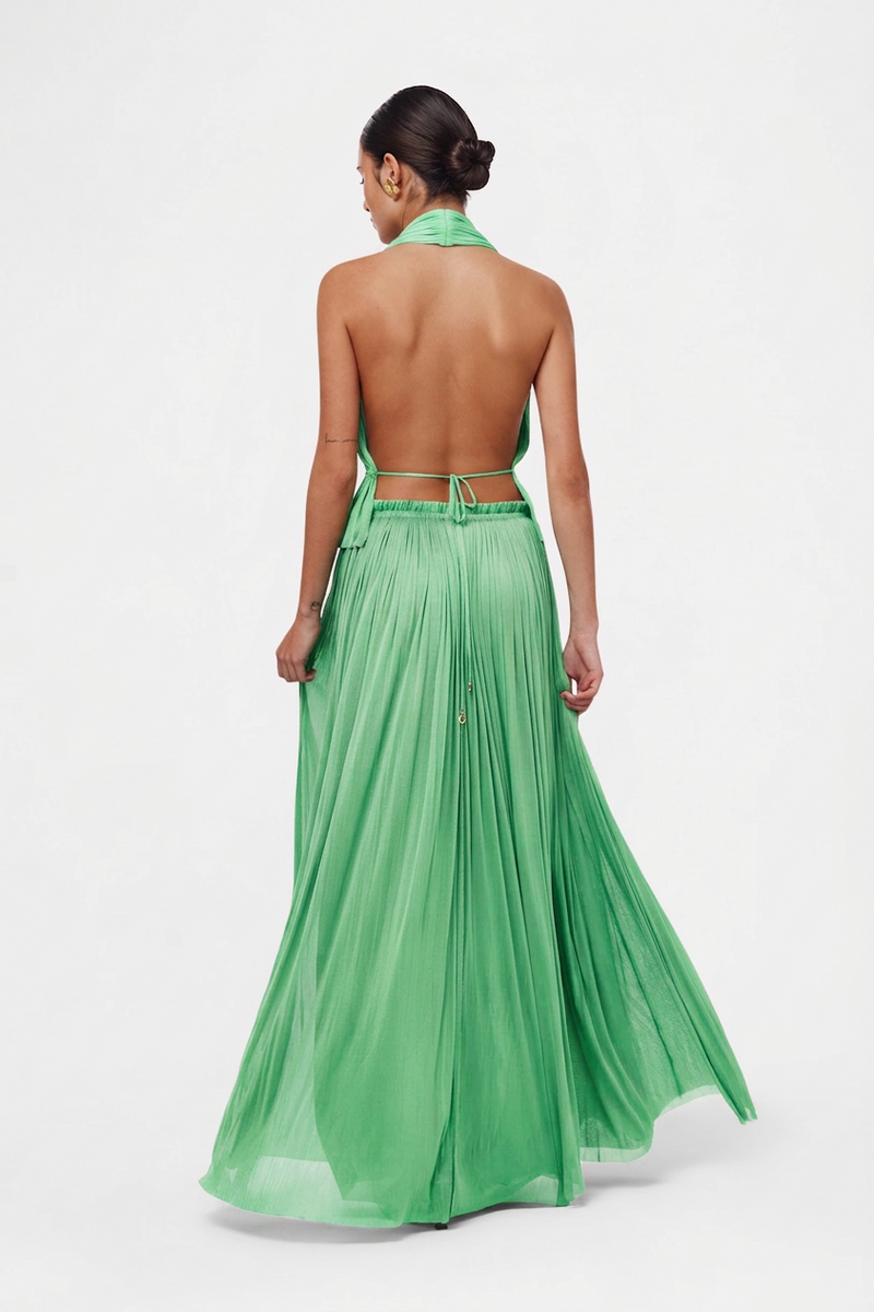 Mint Silk Tulle Top & Skirt