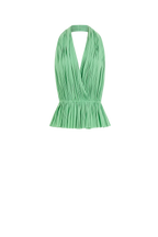 Mint Silk Tulle Top