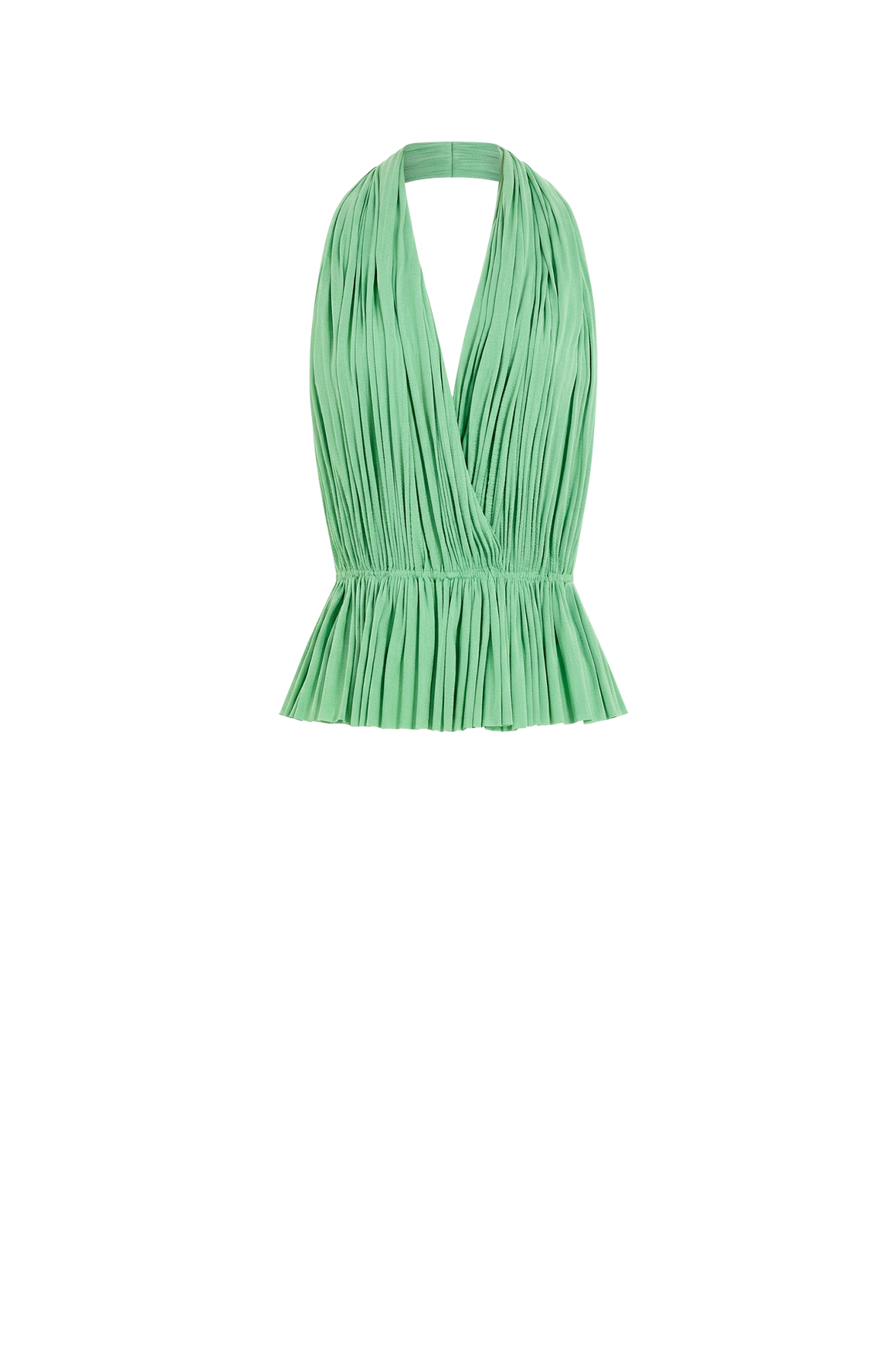 Mint Silk Tulle Top