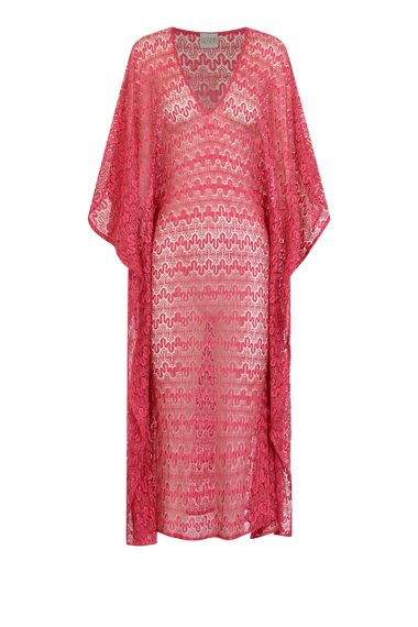 Pink Knit Kaftan, one-size Italian knit, HANNE BLOCH