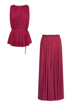 Pink Silk Halter Set, skirt and halter top in 100% Grade 6A mulberry silk, HANNE BLOCH