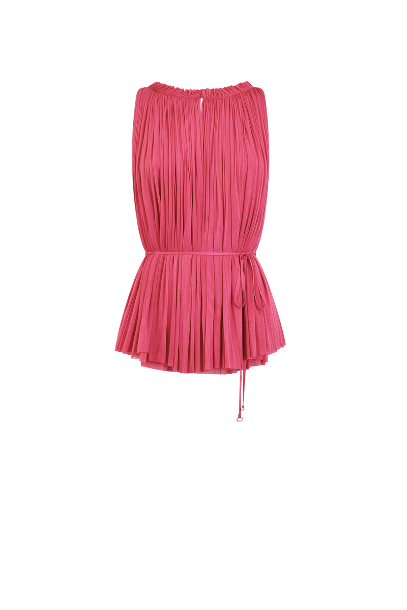 Silk Tulle Halter Top