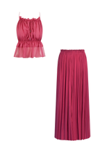 Pink Silk String Set, skirt and string top in 100% Grade 6A mulberry silk, HANNE BLOCH