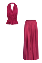 Pink Silk Tulle Set, skirt and top in 100% Grade 6A mulberry silk, HANNE BLOCH