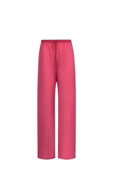 Pink Silk Trousers, wavy 100% Grade 6A mulberry silk, HANNE BLOCH