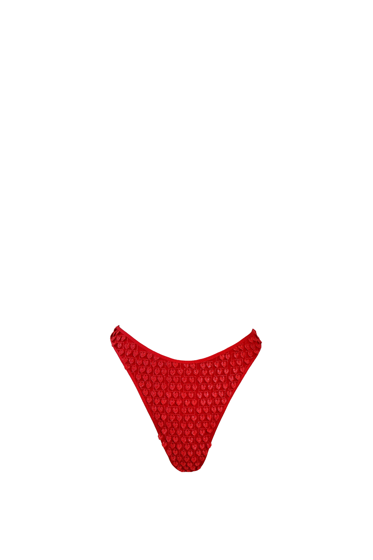 Red Hearts Pom Pom Bikini - Bottom