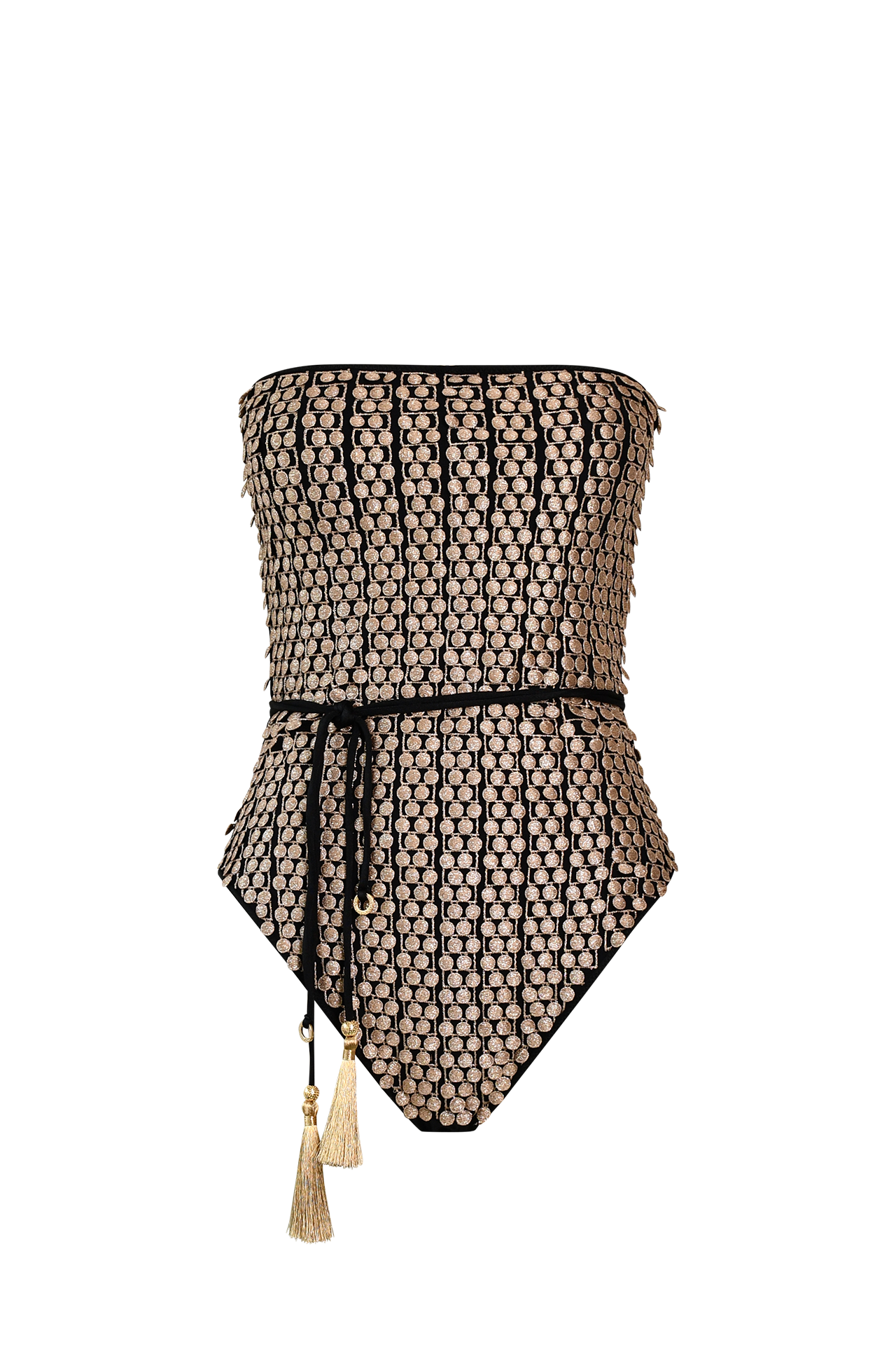 Black Pom Pom Swimsuit