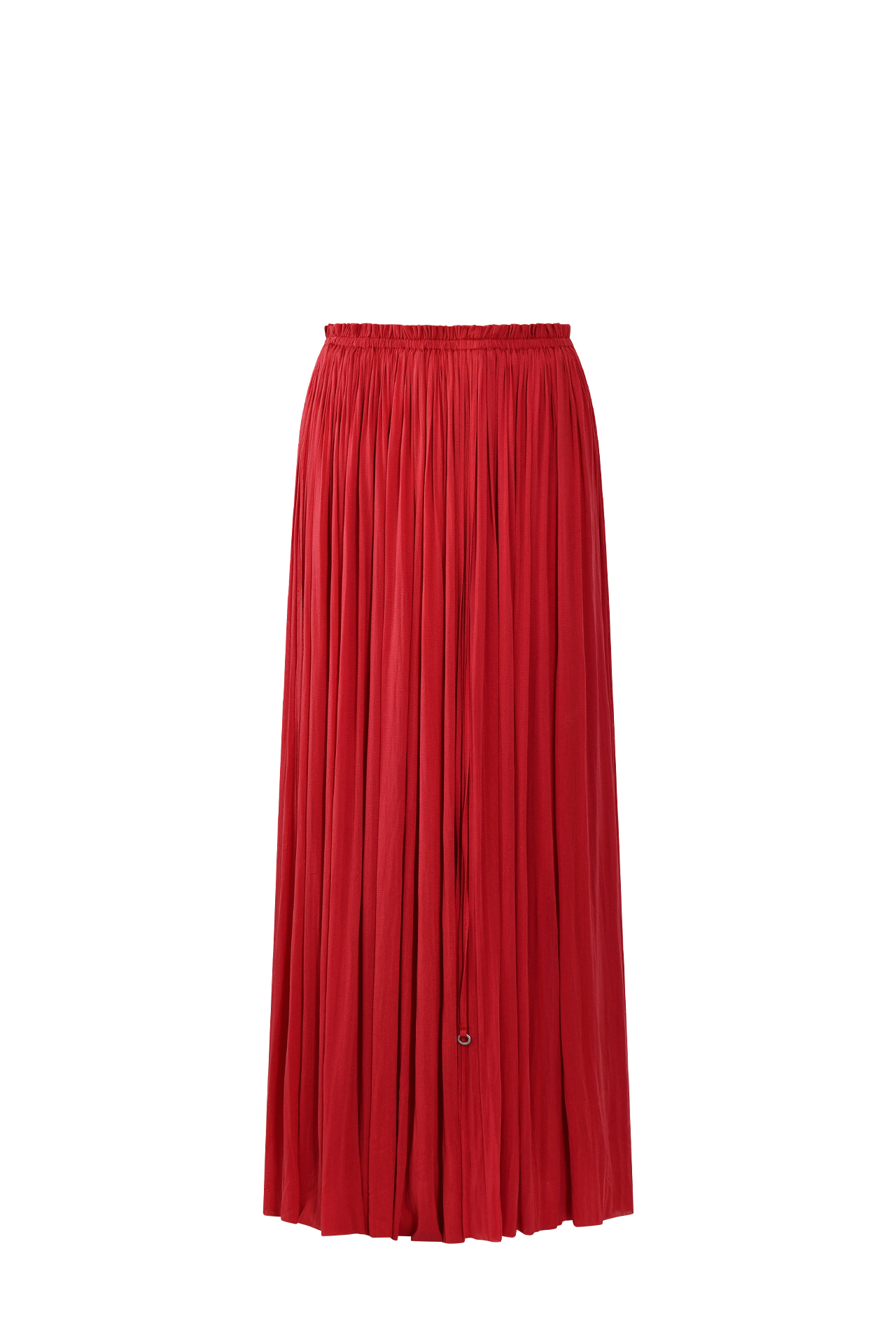 Red Silk Tulle Skirt