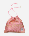 Rose Knit Drawstring Bag