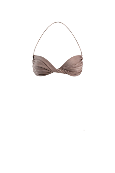 Taupe Adjustable Top swim top, image 2, HANNE BLOCH