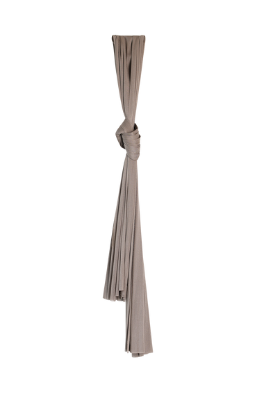Taupe Silk Tulle Scarf, raw-cut 100% Grade 6A mulberry silk tulle, HANNE BLOCH