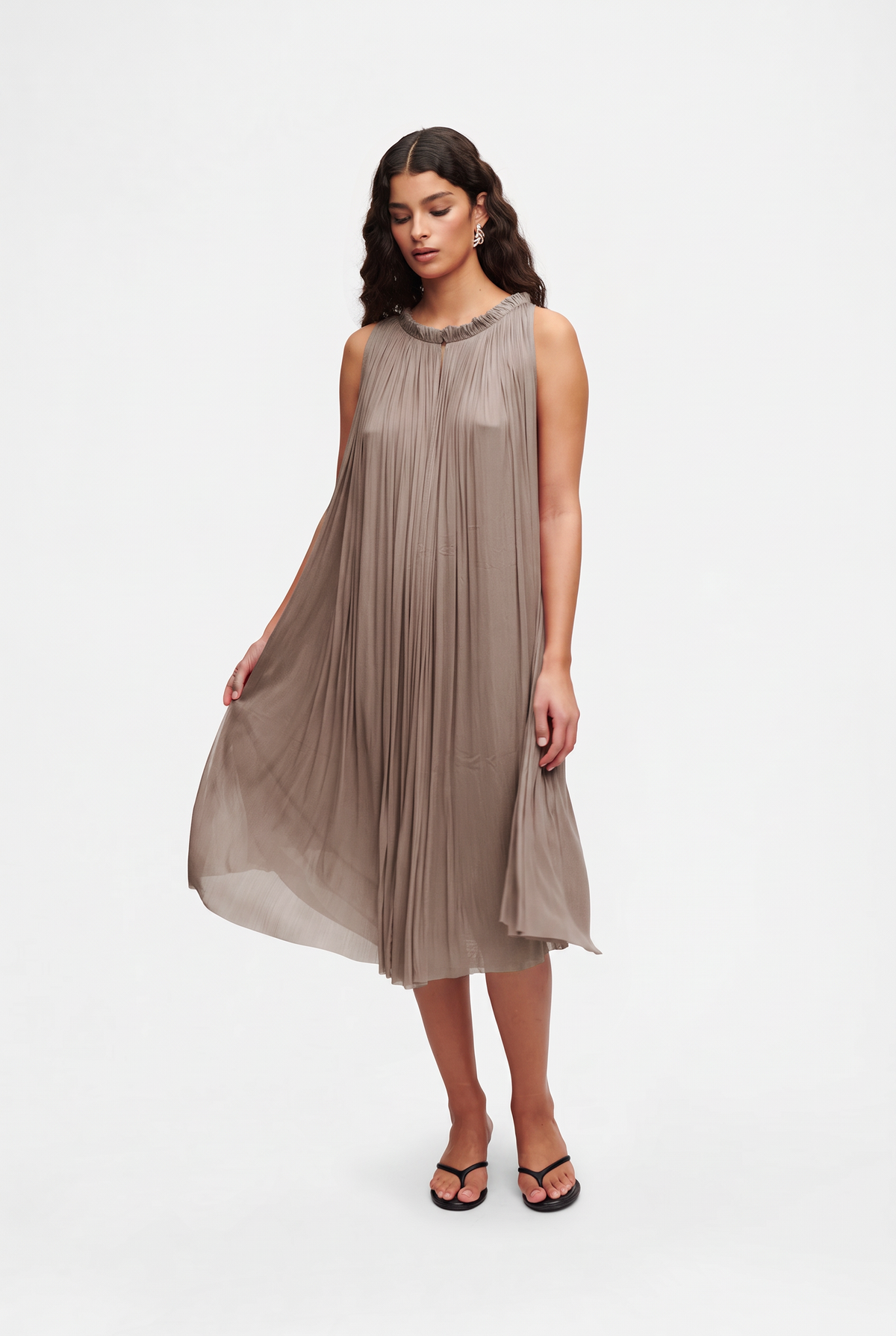 Sample Silk Tulle Halter Dress