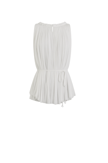 White Silk Tulle Halter Top, 100% Grade 6A mulberry silk tulle, HANNE BLOCH
