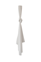 White Silk Tulle Scarf, raw-cut 100% Grade 6A mulberry silk tulle, HANNE BLOCH