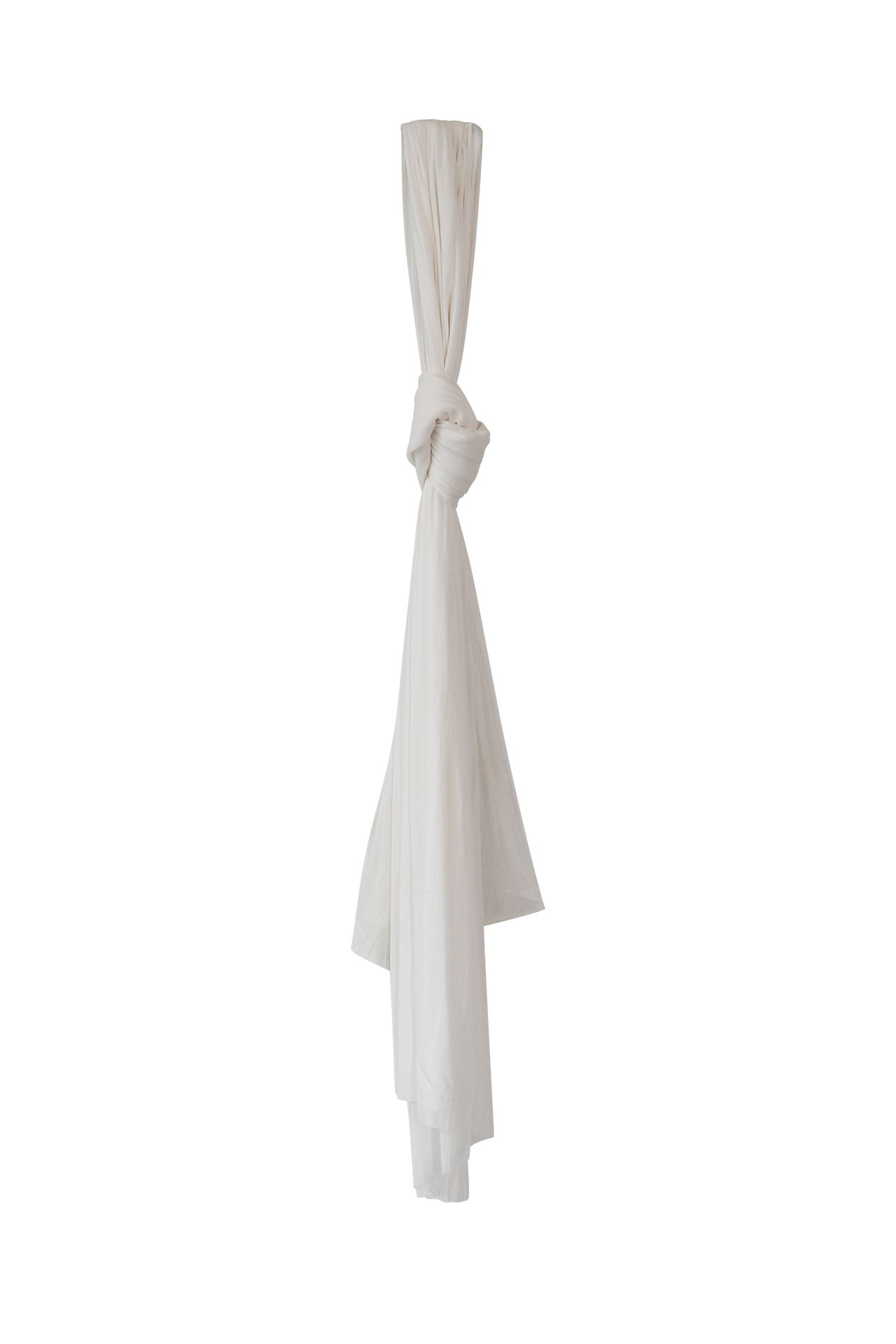 White Silk Tulle Scarf, raw-cut 100% Grade 6A mulberry silk tulle, HANNE BLOCH