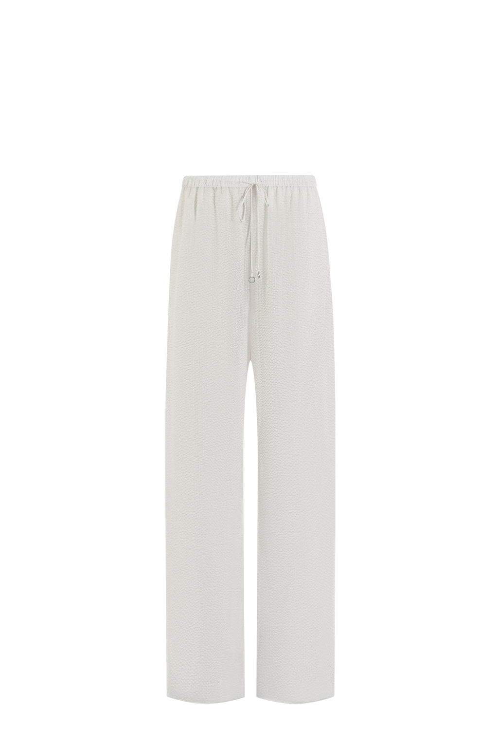 White Silk Trousers, wavy 100% Grade 6A mulberry silk, HANNE BLOCH