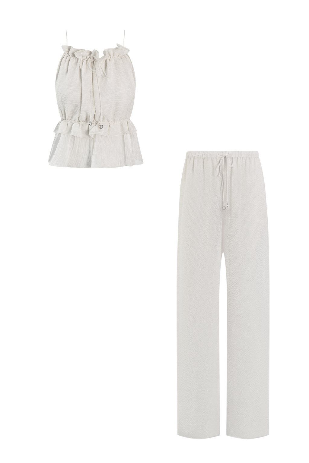 Silk Pants String Set