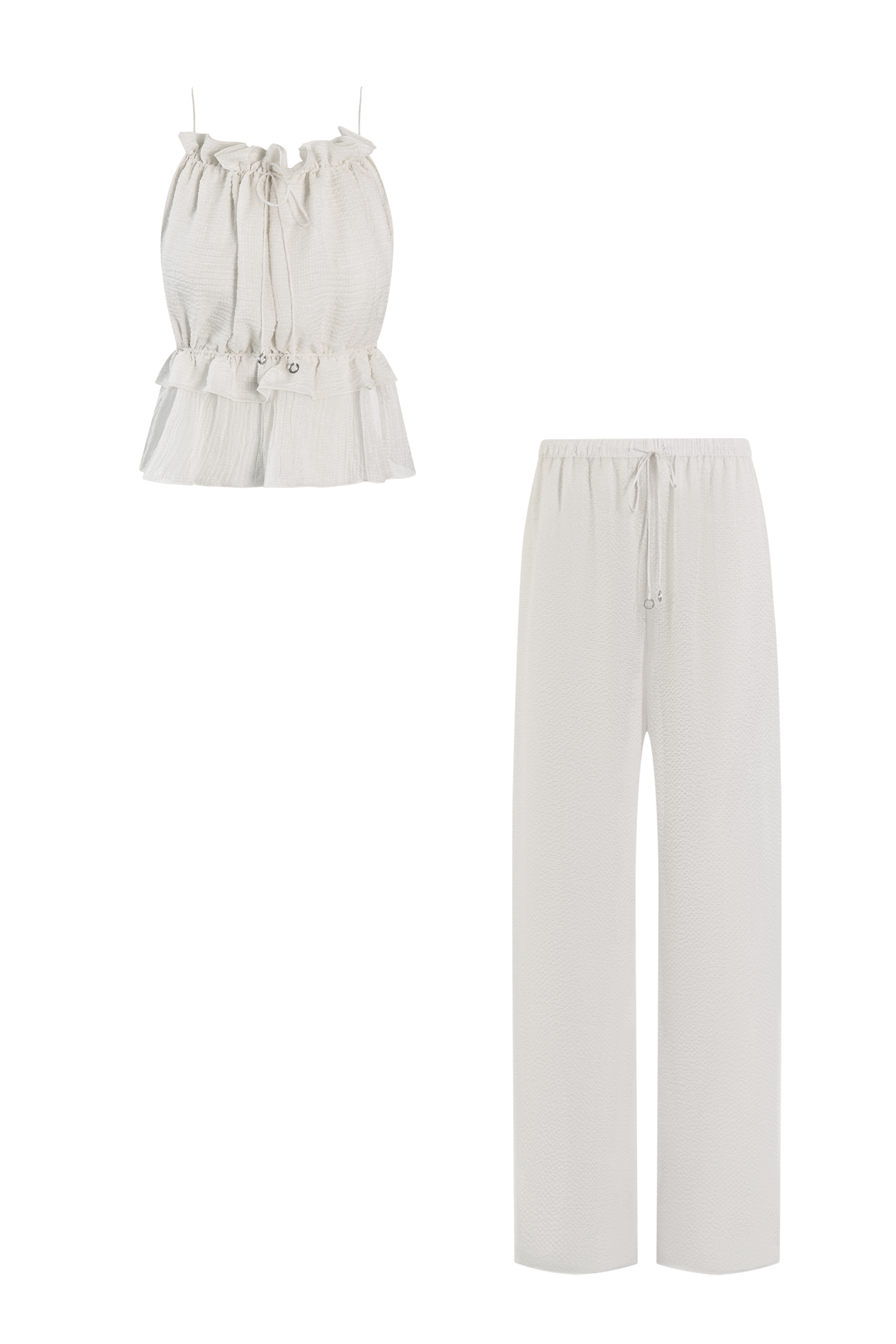 Silk Pants String Set